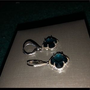 Blue diamond earrings